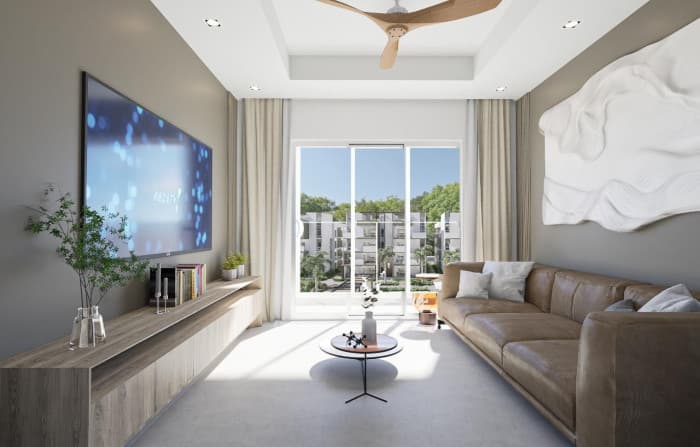 Apartamento de 2 Hab en Playa Nueva Romana, en Venta - 1
