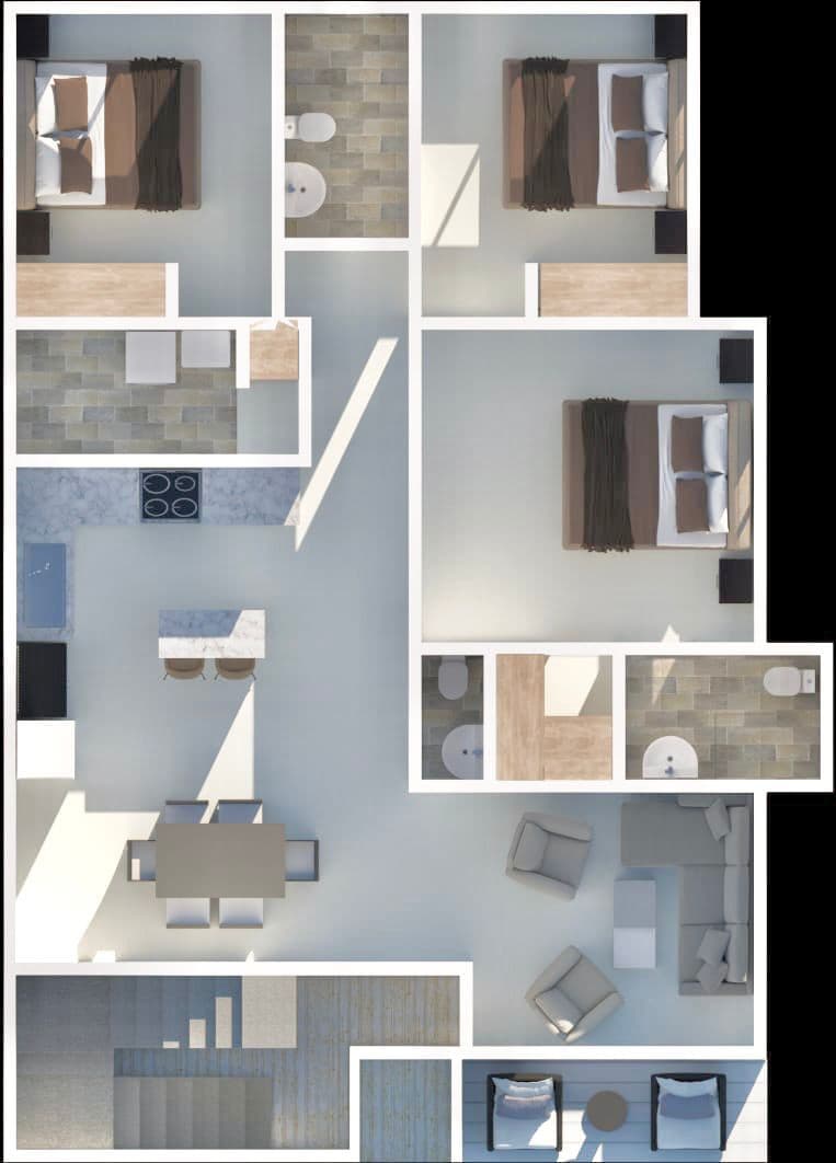 En Venta Apartamento 3 Habitaciones en San Cristobal - 1